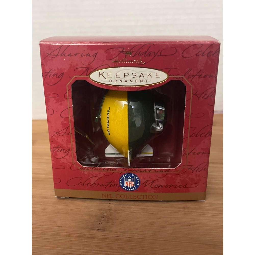 Hallmark Keepsake 1997 Green Bay Packers NFL Blimp Ornament Bob‎ Siedler QXI6252